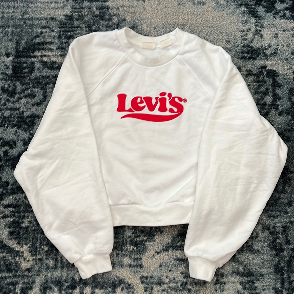 Cropped White Levi’s Sweatshirt XS